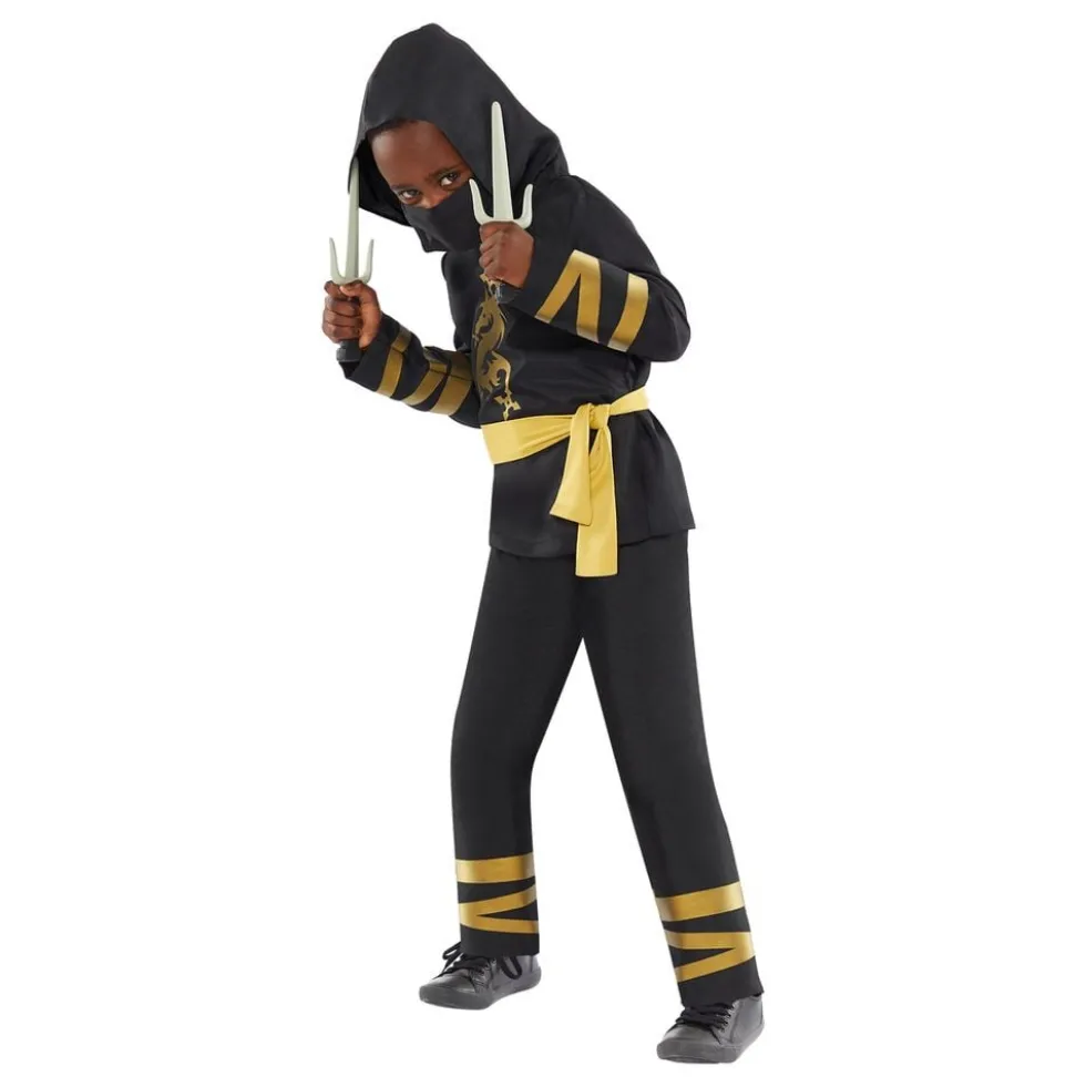 Guld Ninja Børnekostume