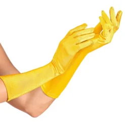 Gule Satinhandsker Lange
