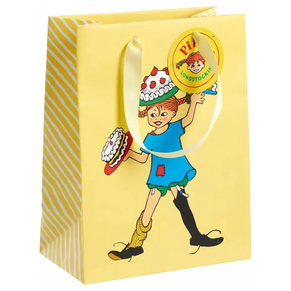 Gul Pippi Langstrømpe gavepose