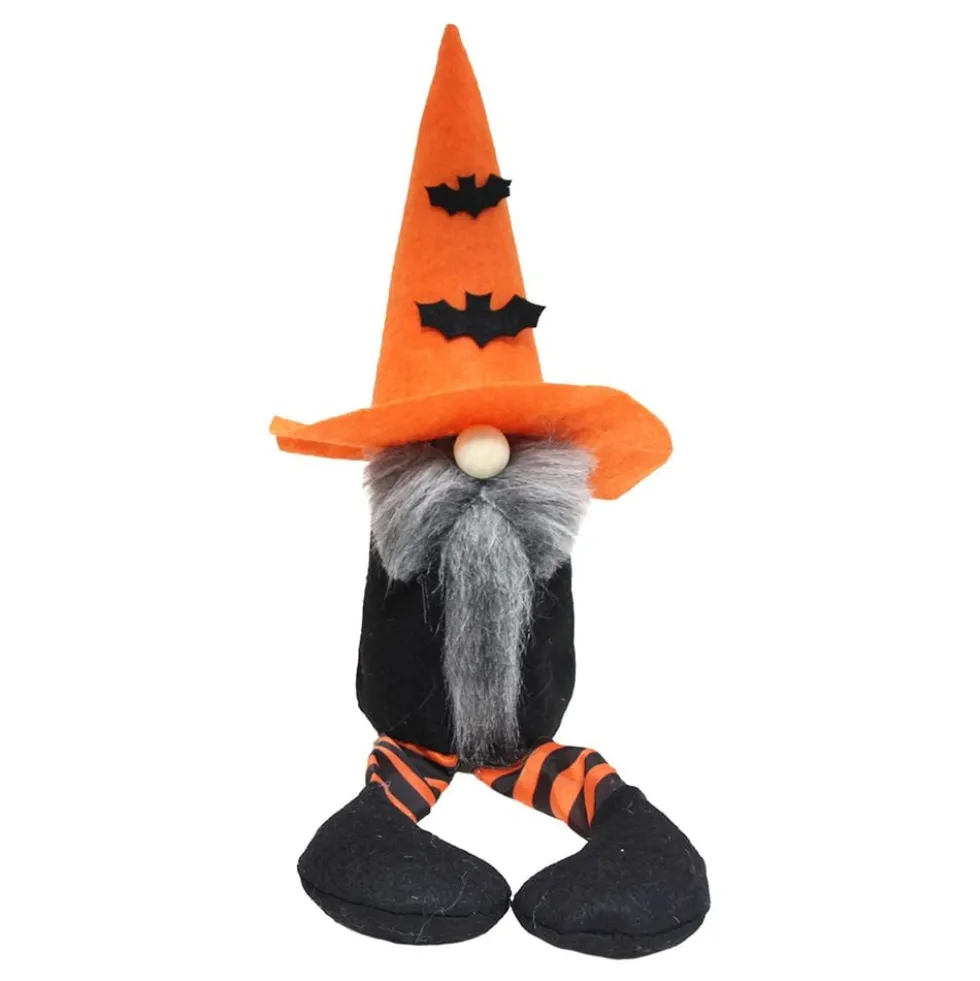 Halloweennisse Siddende med Flagermus