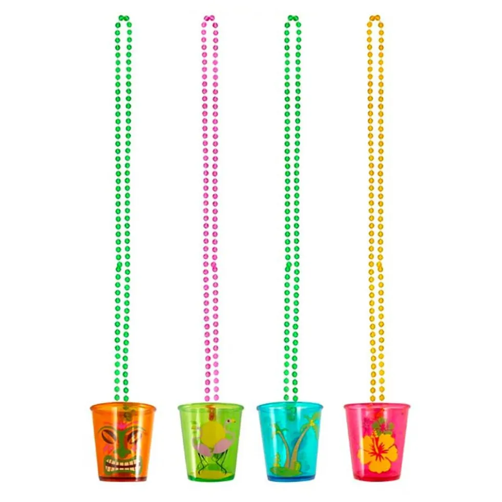 Halskæde Hawaii med Shotglas