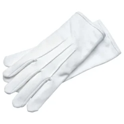 Handsker Hvide Ribbede Deluxe