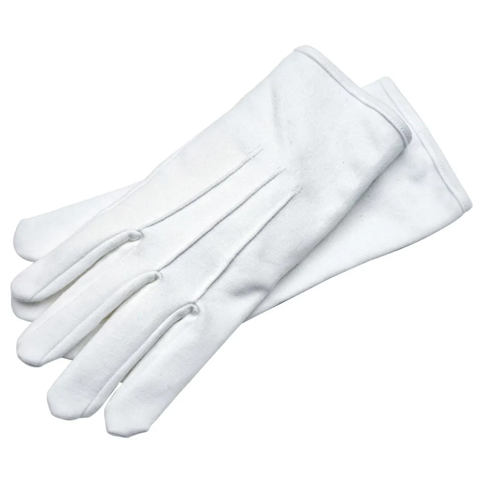Handsker Hvide Ribbede Deluxe