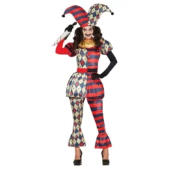 Harlequin Gycklare Dame Kostume