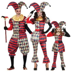 Harlequin Gycklare Dame Kostume