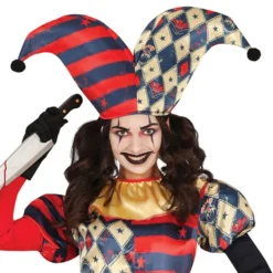 Harlequin Gycklare Dame Kostume