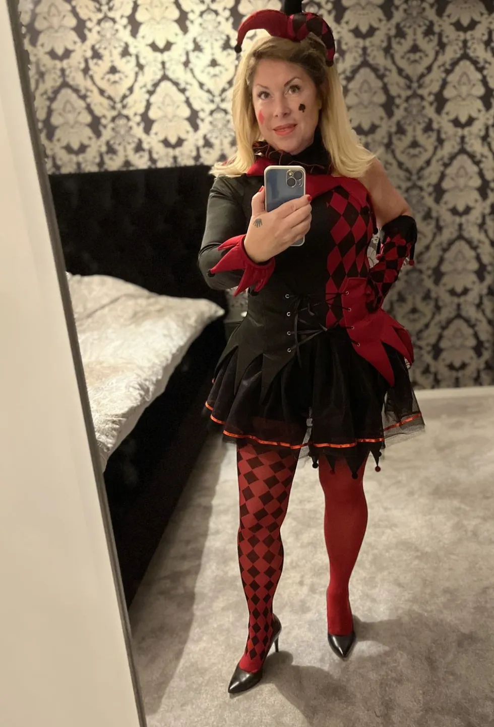 Harlequin Kjole Kostume