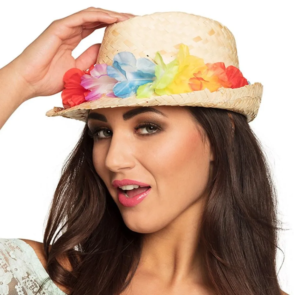 Hat Aloha med Blomsterguirlande