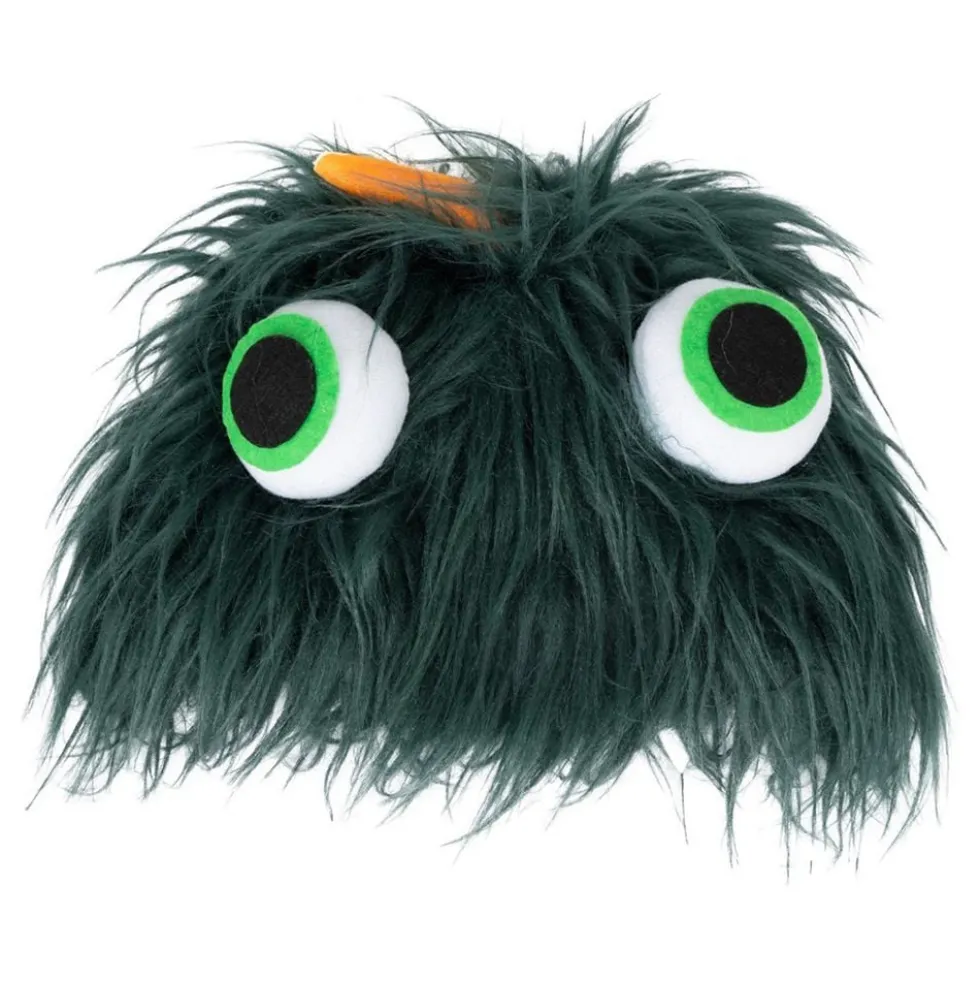 Hat Plysset Monster Mørkegrøn