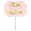 Haveskilt Welcome To The Babyshower Lyserød