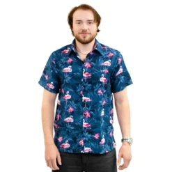 Hawaiiskjorte Herre Flamingo