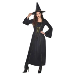 Heks Sort Kjole Kostume