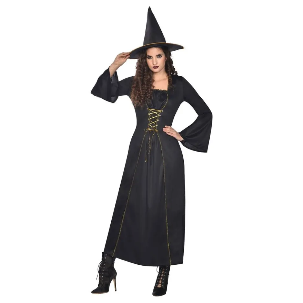 Heks Sort Kjole Kostume