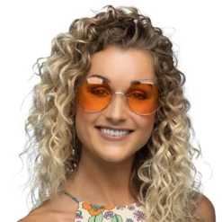 Hippieglasögon Stora Orange