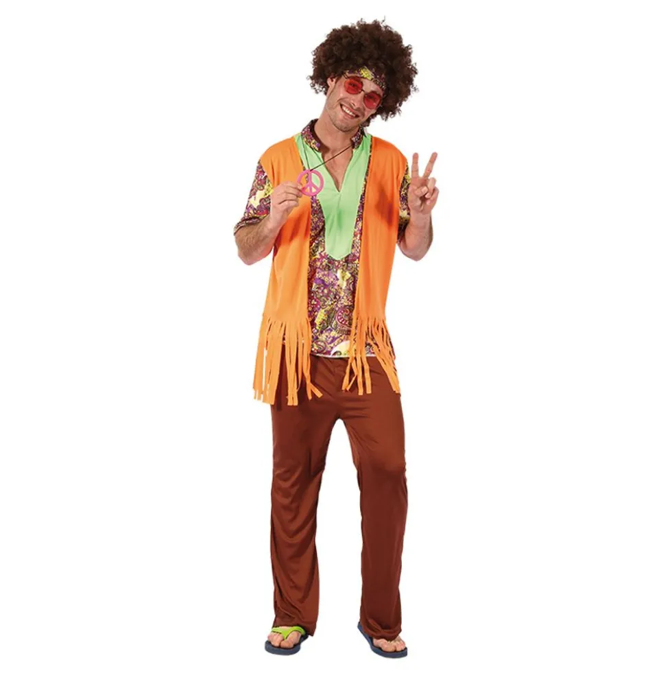 Hippie med Vest Kostume