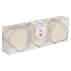 Hjerteformede Duftlys Hvide/Røde