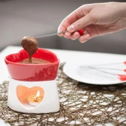 Hjerteformet Fonduesæt