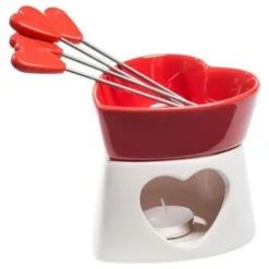 Hjerteformet Fonduesæt