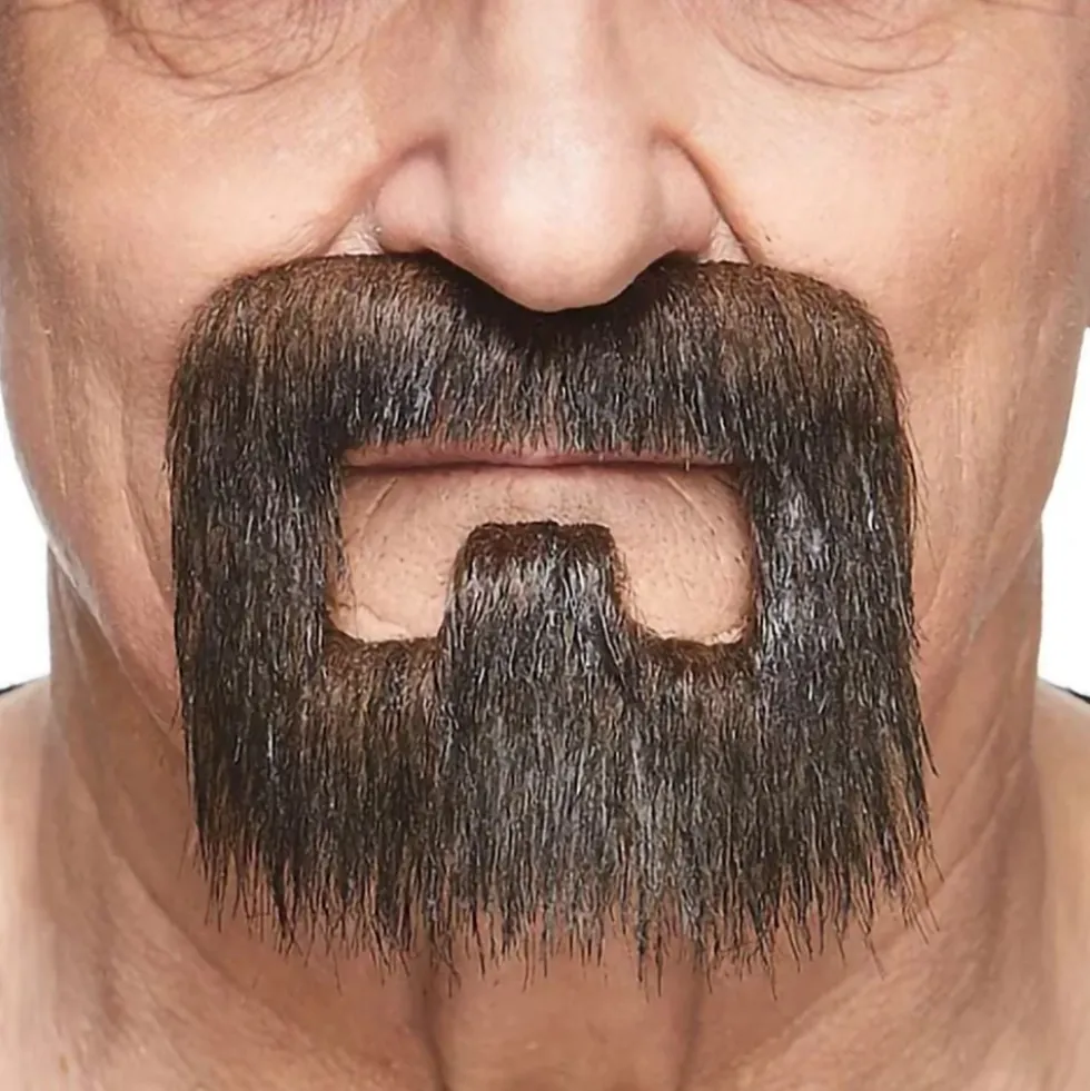 Håndværker Moustache Brun