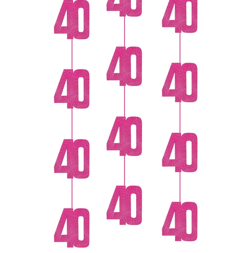 Hængende Dekorationer 40 Lyserød
