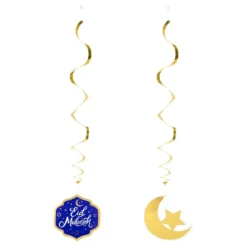 Hængende Swirls Eid Mubarak