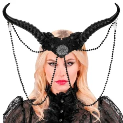 Horn med strass sort