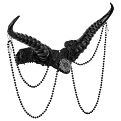 Horn med strass sort