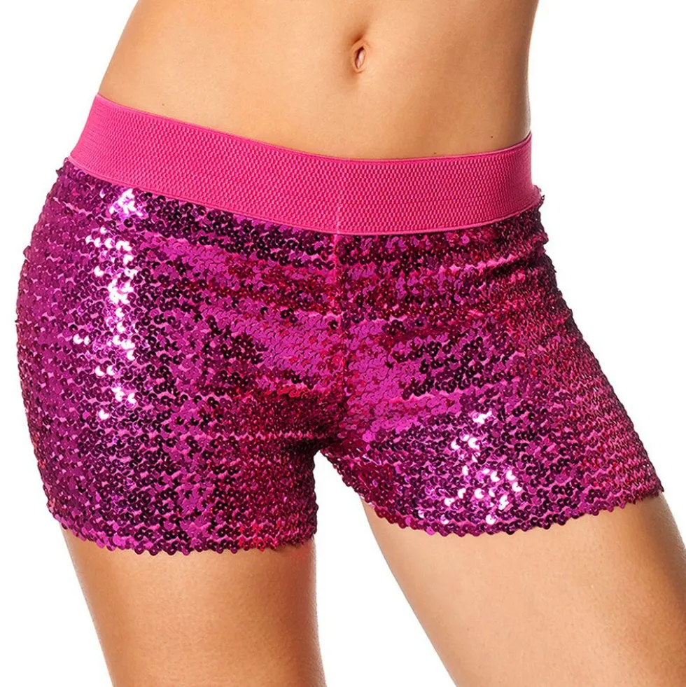 Hotpants med Palietter Lyserød