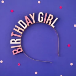 Hårbøjle Birthday Girl i Metal