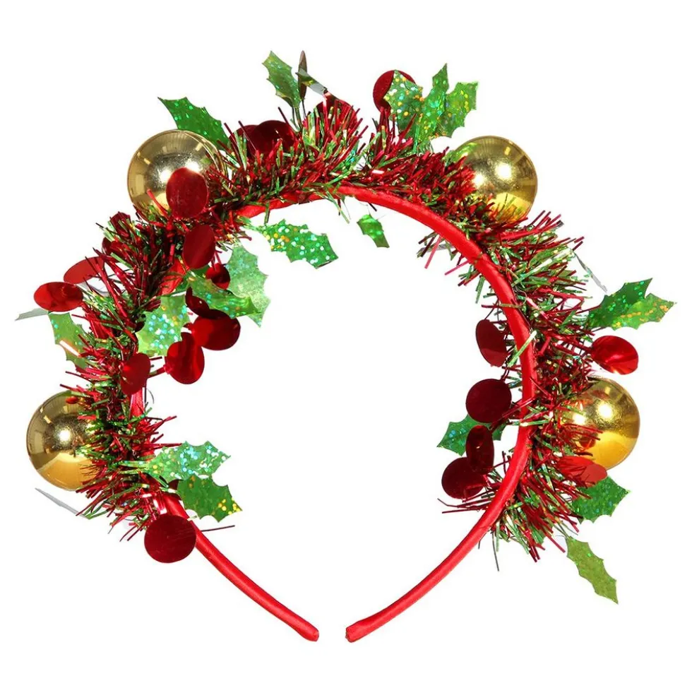 Hårbøjle Julekugler Rød