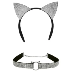 Hårbøjle Katteører & Choker Strass