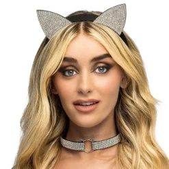 Hårbøjle Katteører & Choker Strass