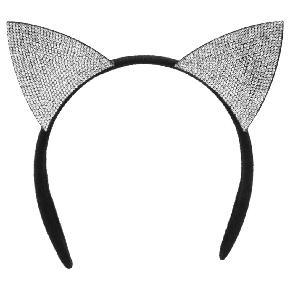 Hårbøjle Katteører & Choker Strass