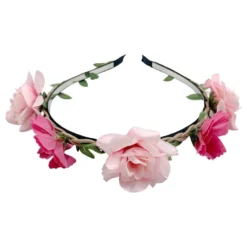 Hårbøjle med Lyserøde Blomster