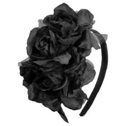 Hårbøjle med Sorte Blomster