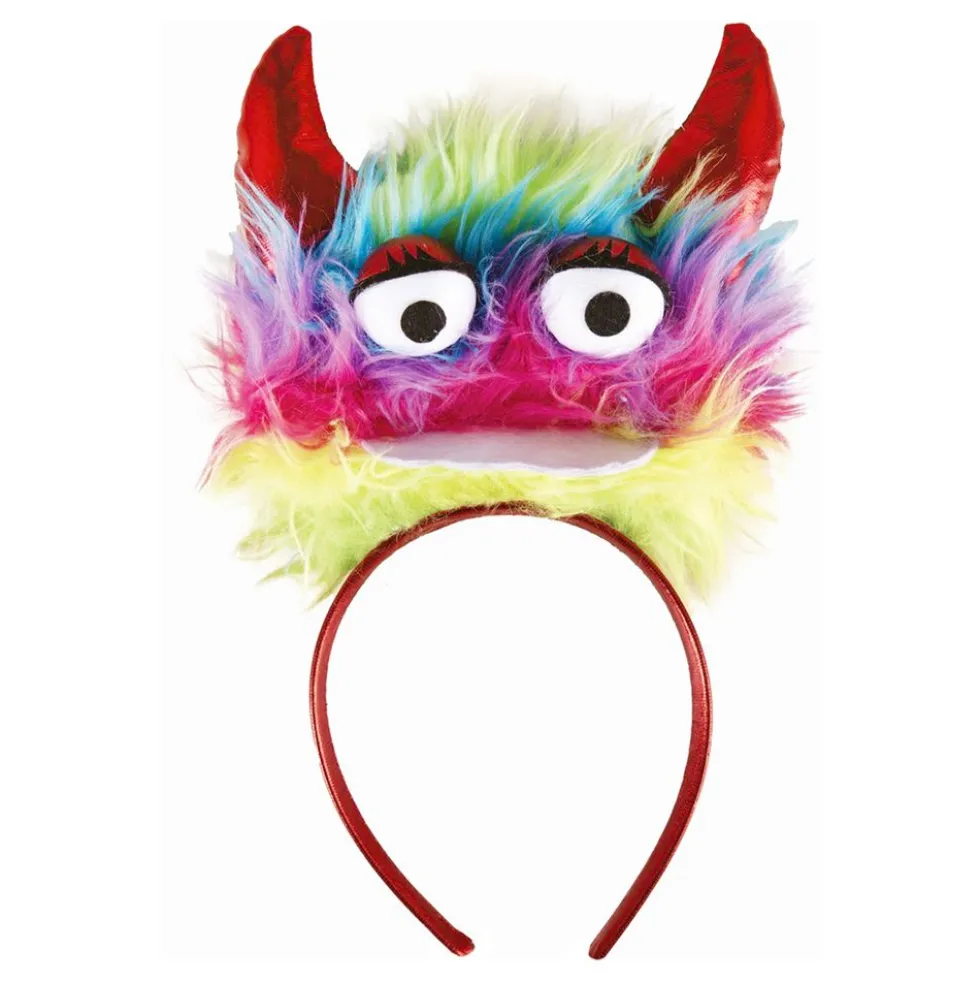 Hårbøjle Plys Monster med Horn