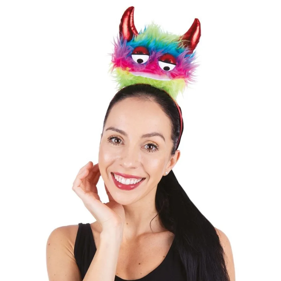Hårbøjle Plys Monster med Horn