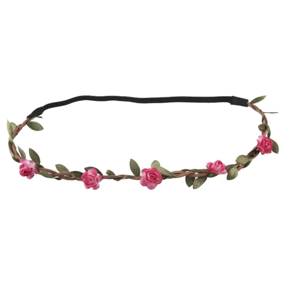 Hårbånd med Blomster Lyserød