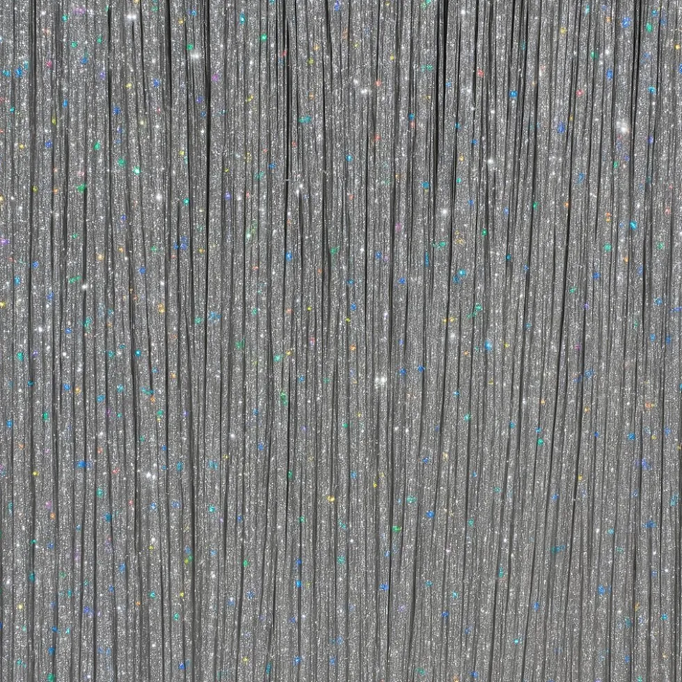 Hårforlængelse Glitter Sølv