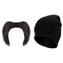 Hue & Moustache Sort Udklædningsfestkit