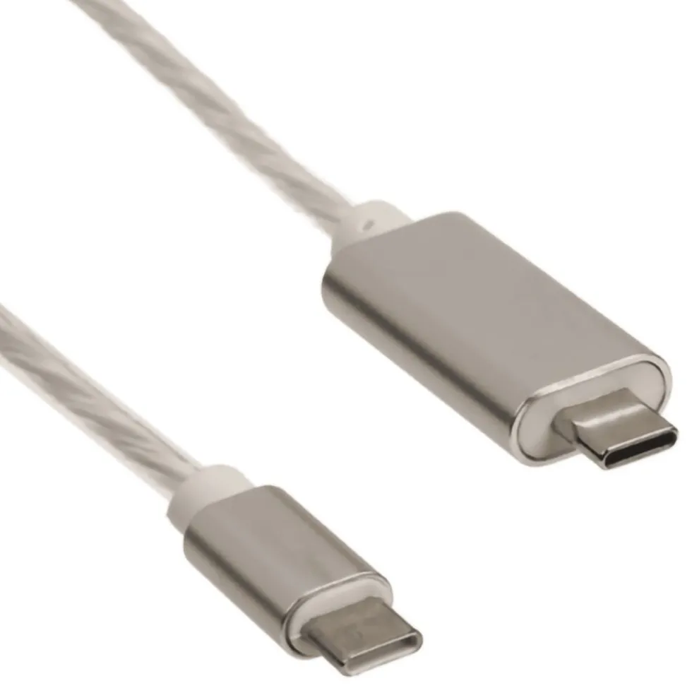 Hurtigopladningskabel med LED USB-C