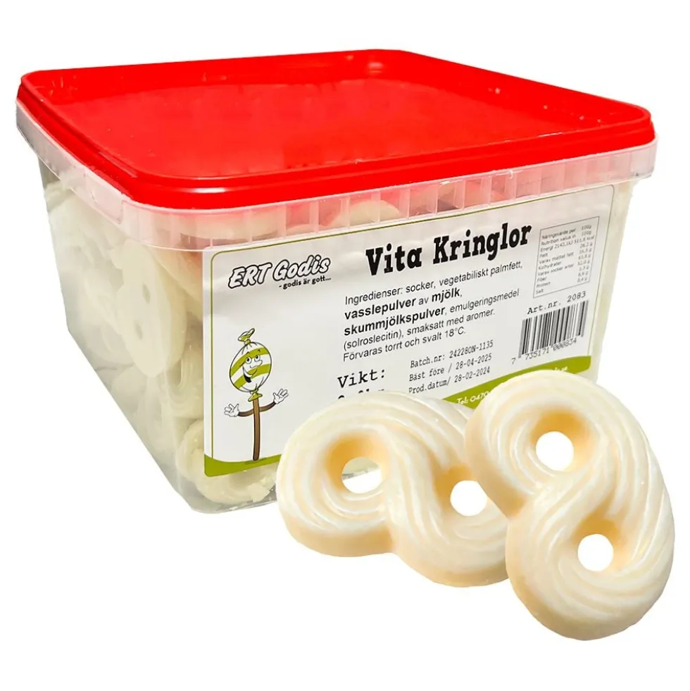 Hvide Chokoladekringler Økonomipakke