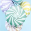 Hvid/Mint Folieballon Candy