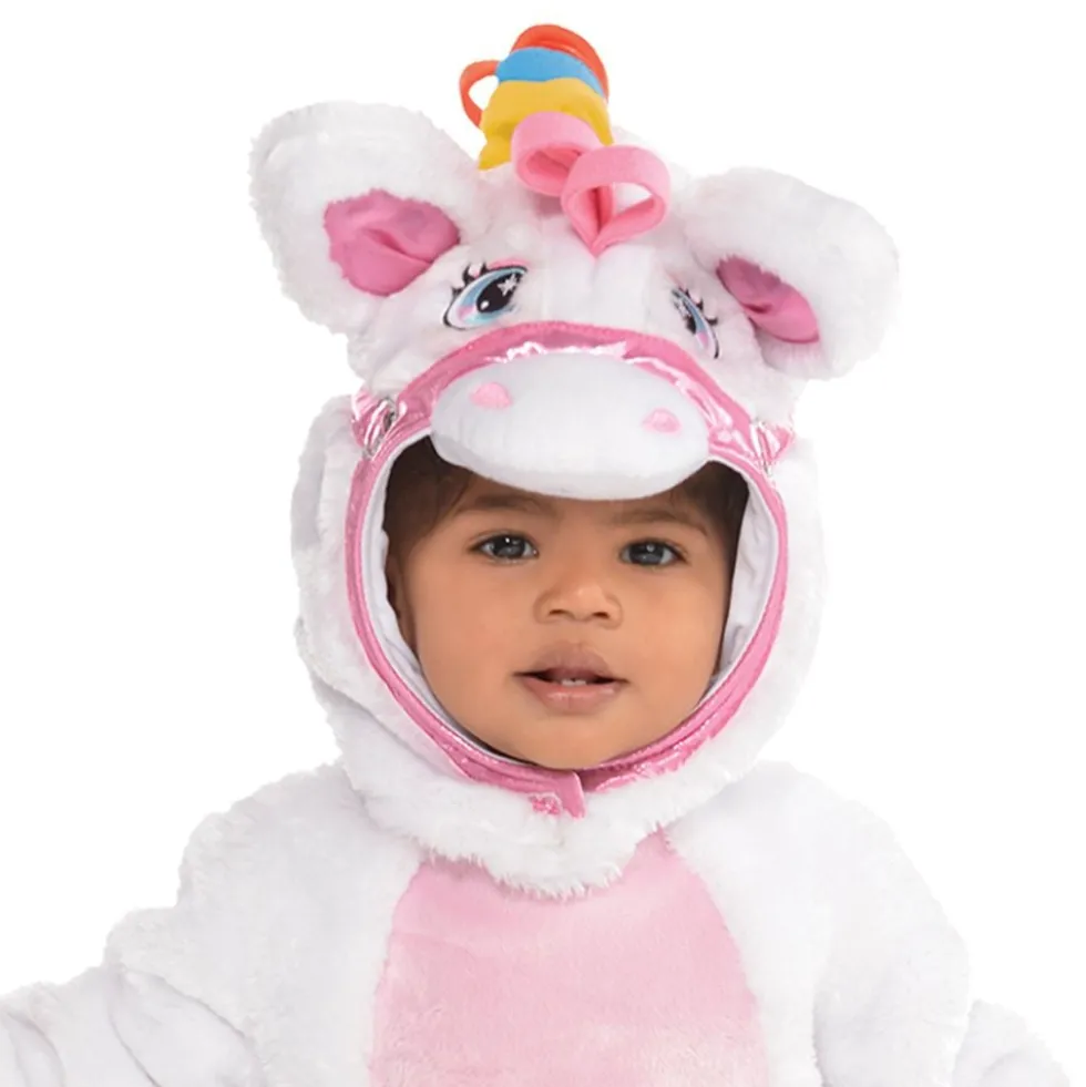 Hvid Pony Regnbue Babykostume