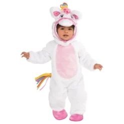 Hvid Pony Regnbue Babykostume