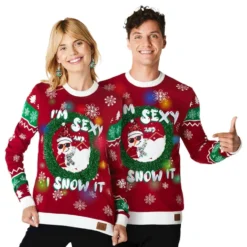 I'm Sexy and I Snow It LED Juletrøje