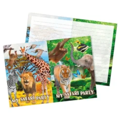 Indbydelseskort Safari Party
