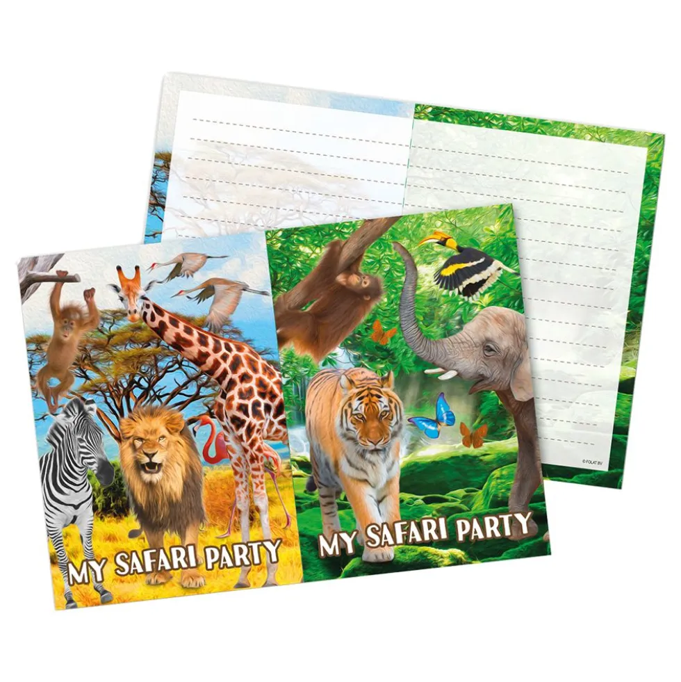 Indbydelseskort Safari Party