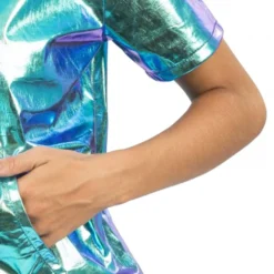 Jakke med Shorts Sæt Iridescent Blå