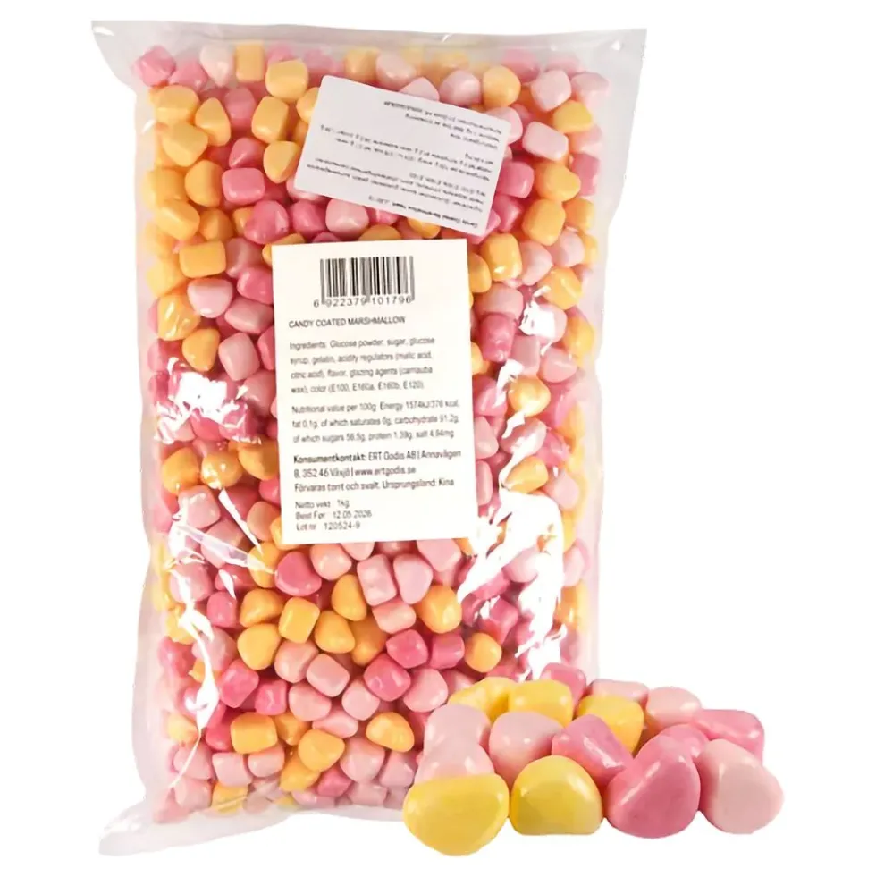 Jellioo Candy Coated Marshmallow Heart Økonomipakke